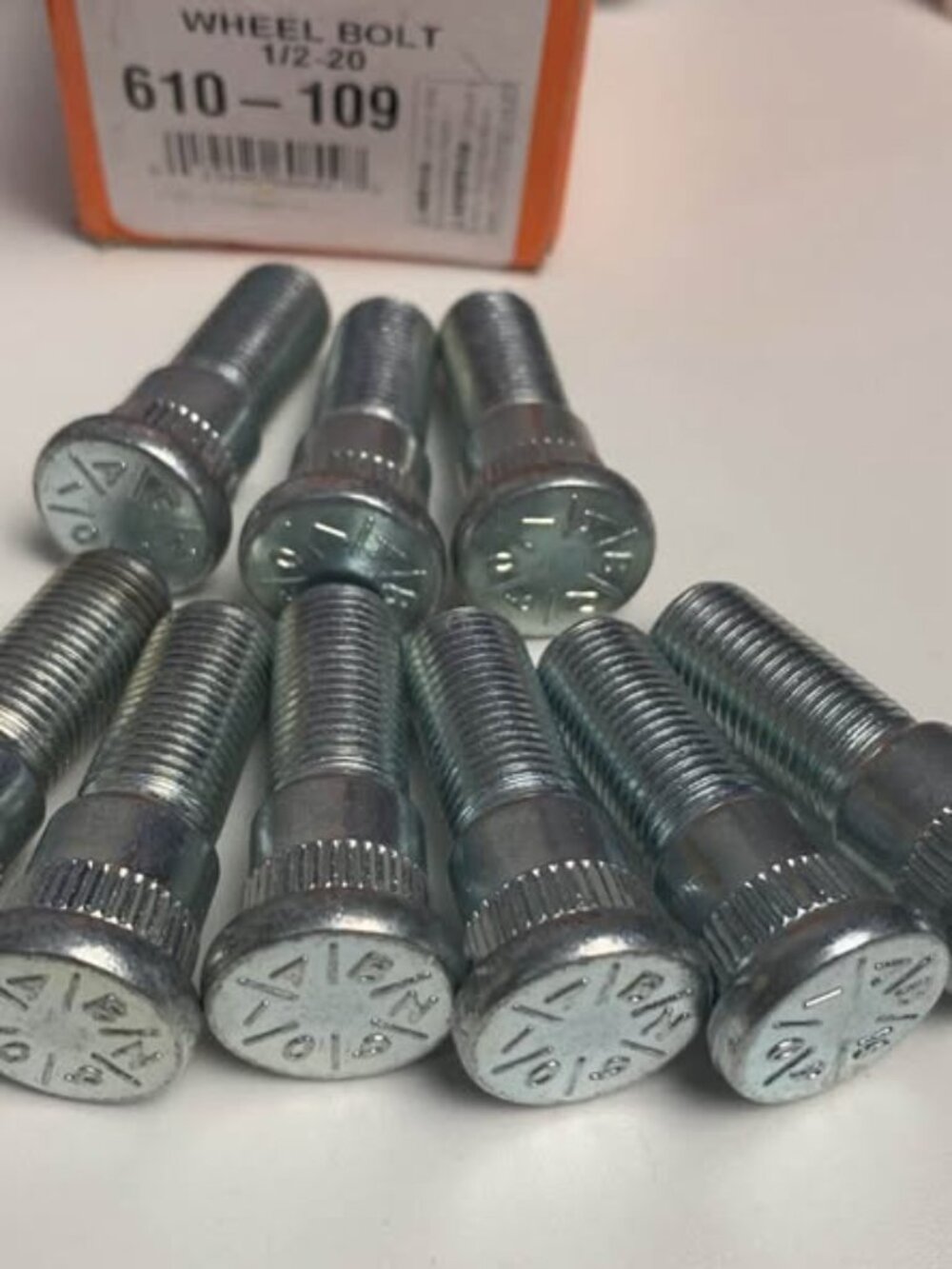 Dorman 610-109 1/2-20 Serrated Wheel Stud - .625 In. Knurl, 1-5/8 In. Length 10p